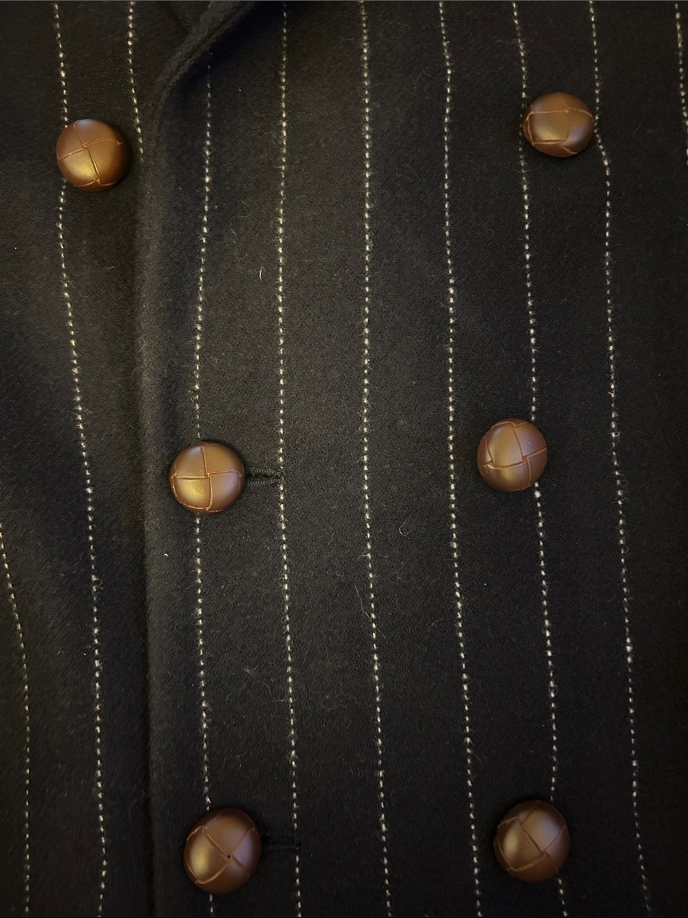 NWT doen heirloom ducci blazer wool navy Marianne pinstripe large - Picture 6 of 11